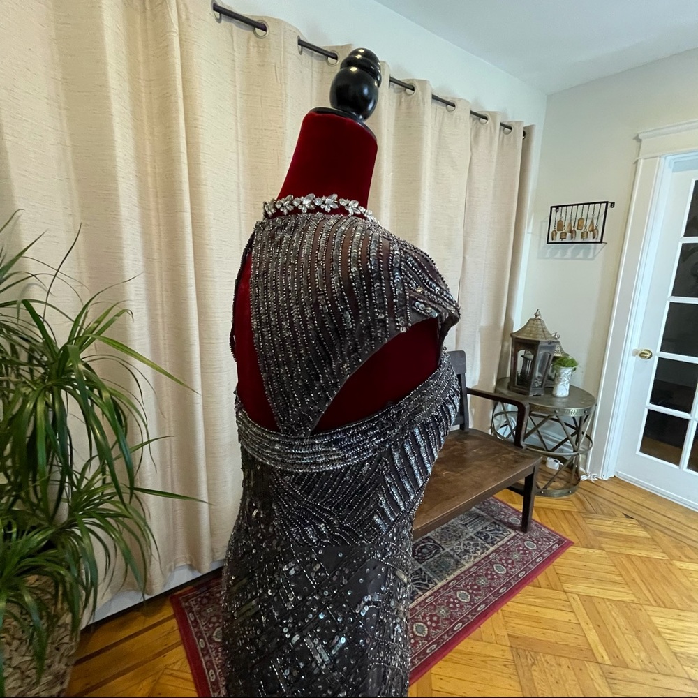 Adrianna Papell long beaded Night Gown - Picture 8 of 10